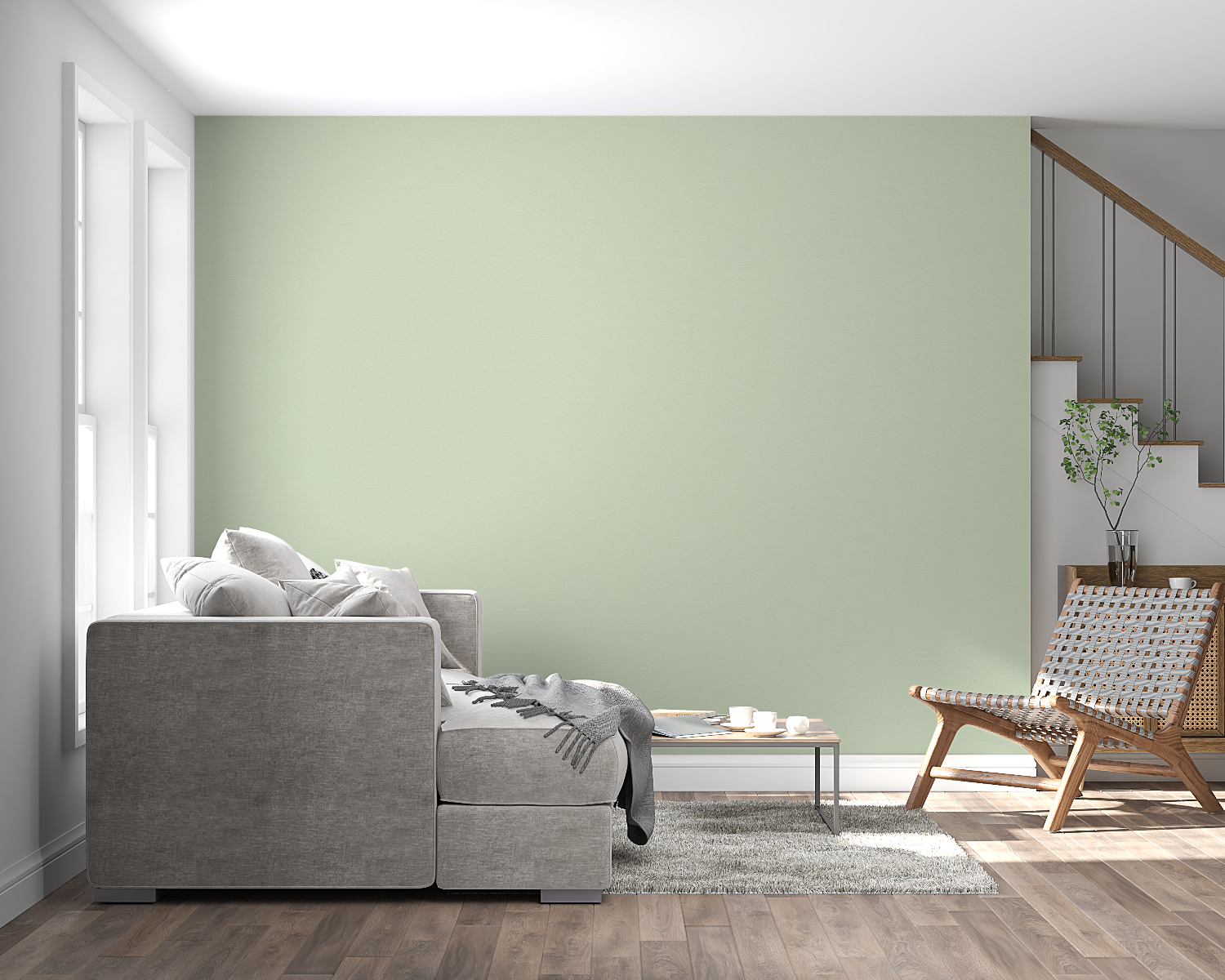 Almond Green Wallpaper for Bedroom | Murals Wallpaper