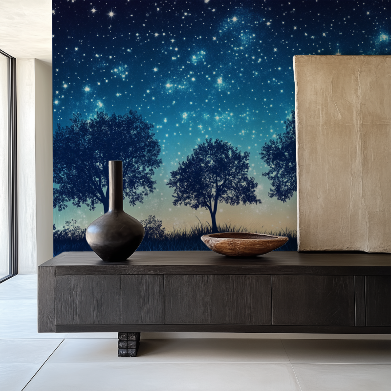Baum und Stern Tapete | Murals Tapete