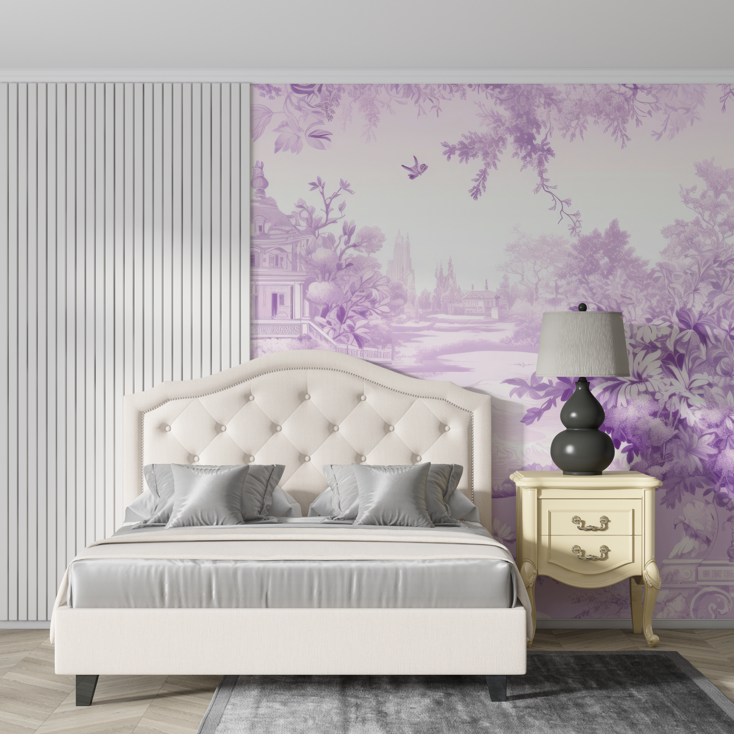 Weiß und Lila Tapete | Wandbilder Tapete