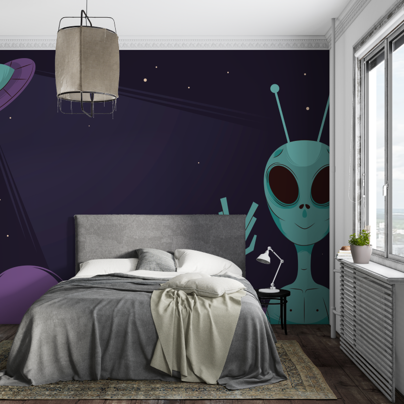 UFO Space Wallpaper | Murals Wallpaper