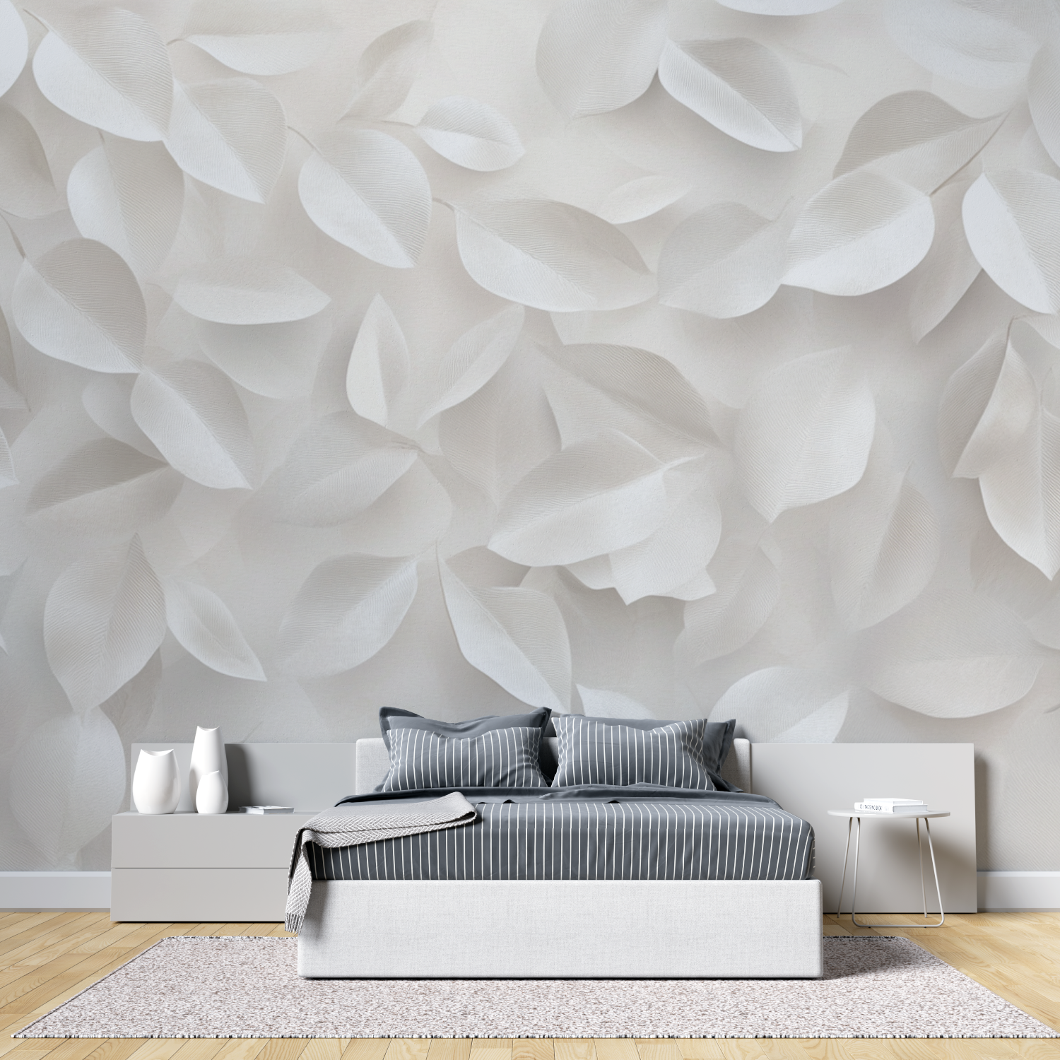 Pastel Soft Leaves Watercolor Wallpaper | Murals Wallpaper