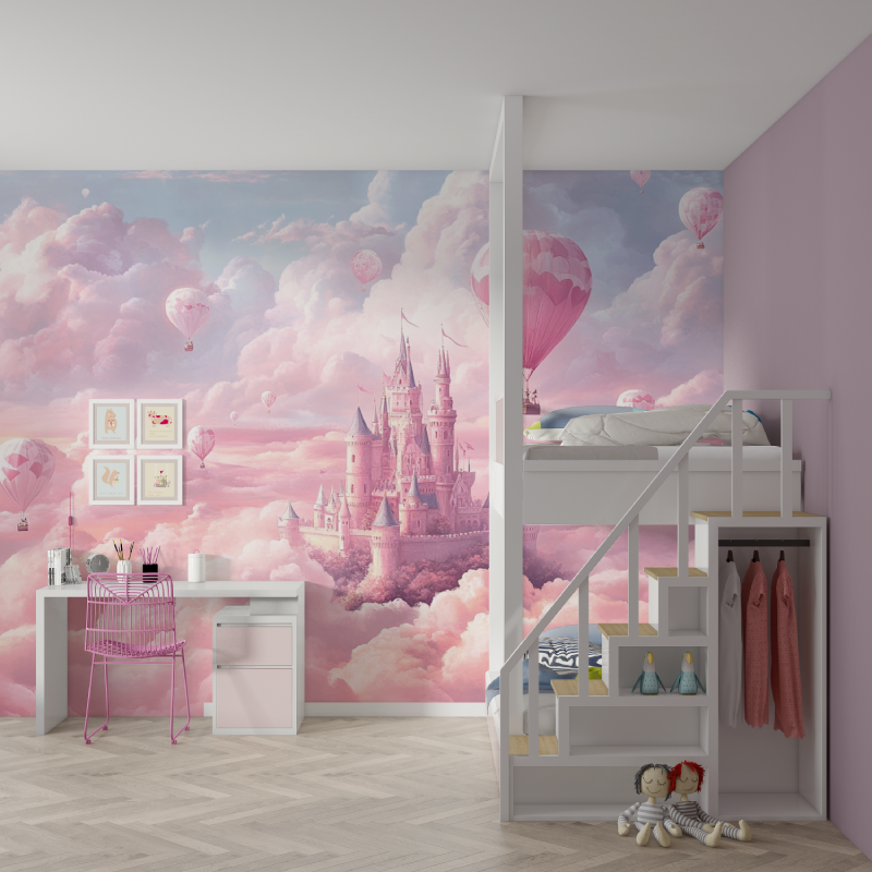 Princess World Wallpaper in Pink | Murals Wallpaper