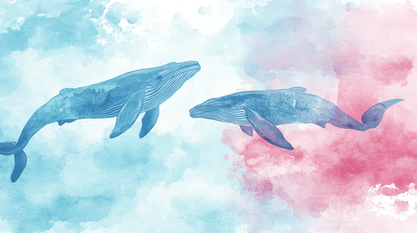 Pastel Whale Wallpaper | Murals Wallpaper