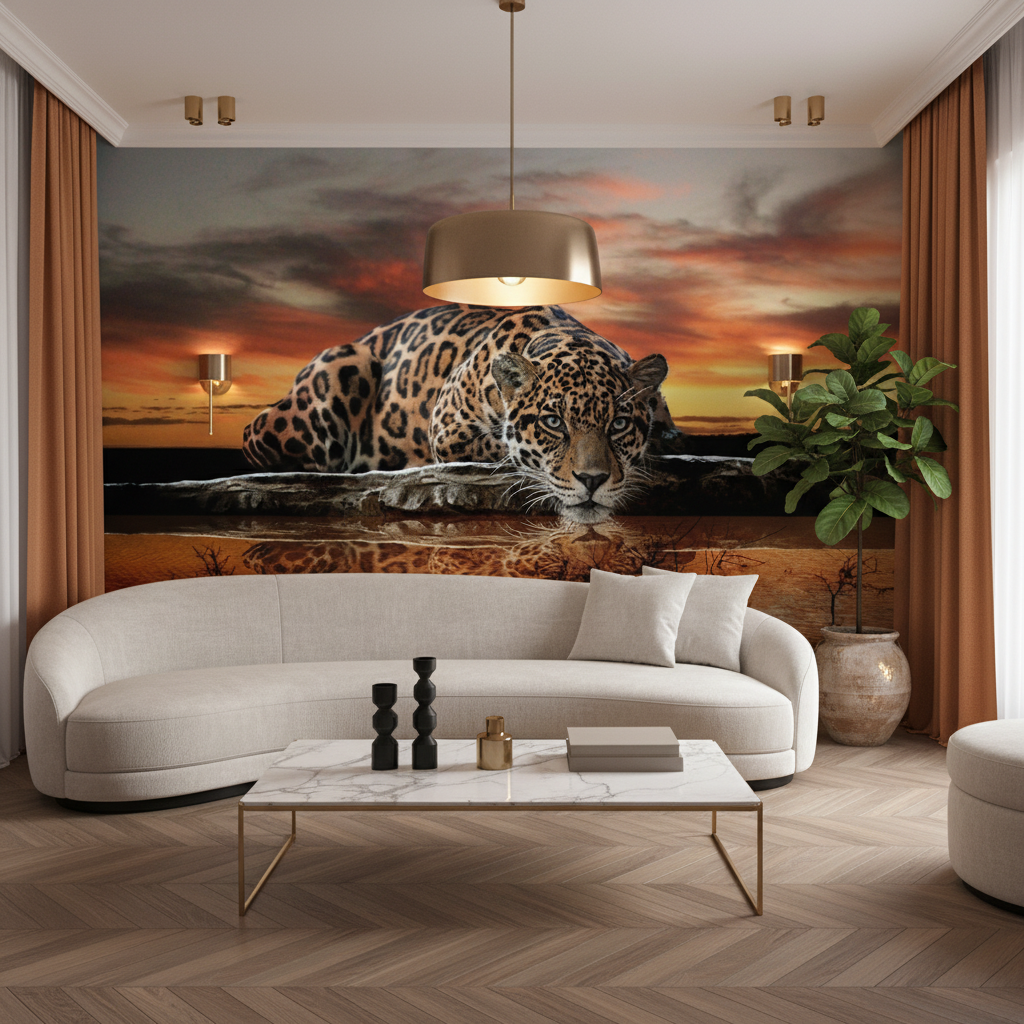 Mural Leopard Wallpaper