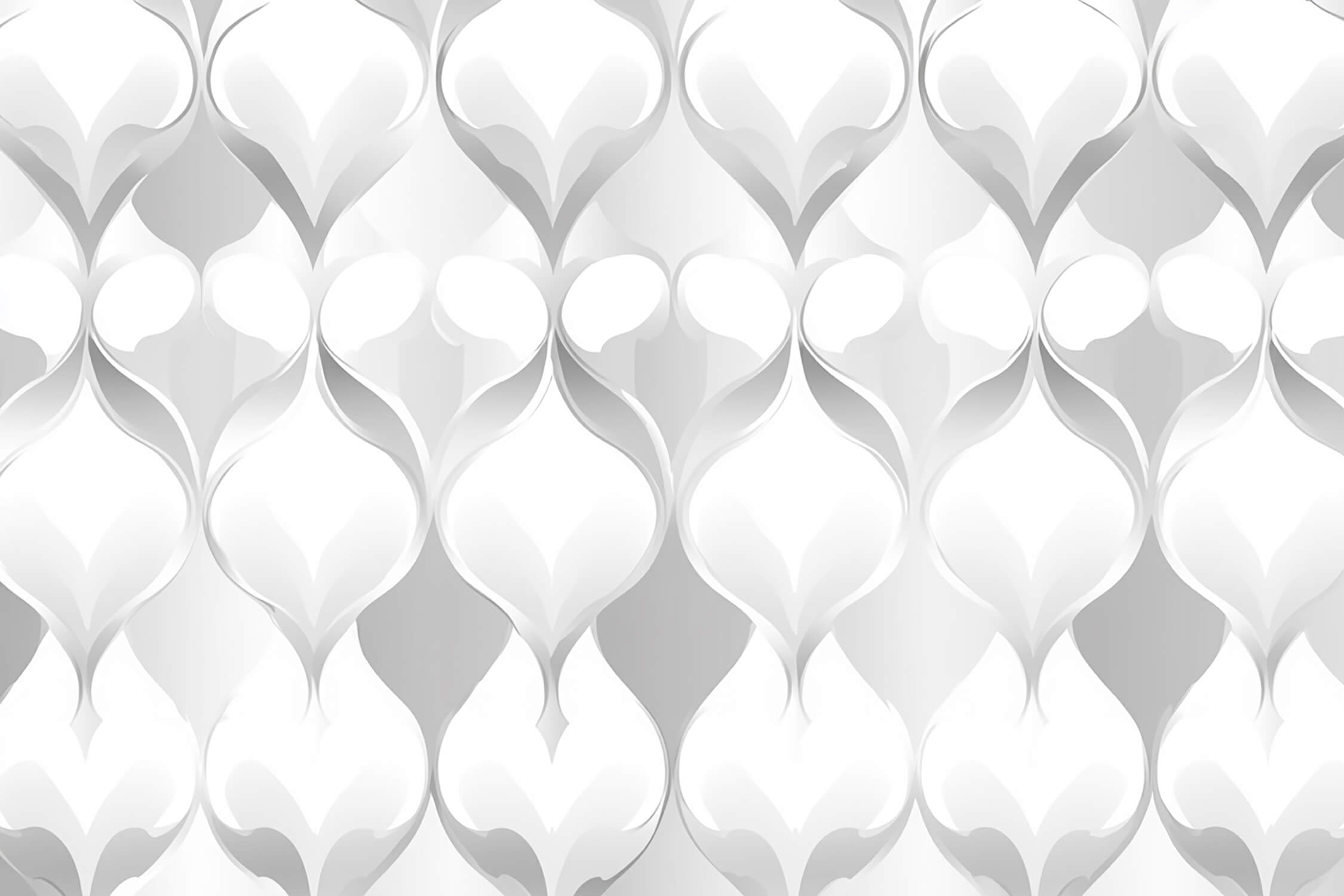 White Wallpaper with Gray Pattern | Murals Wallpaper