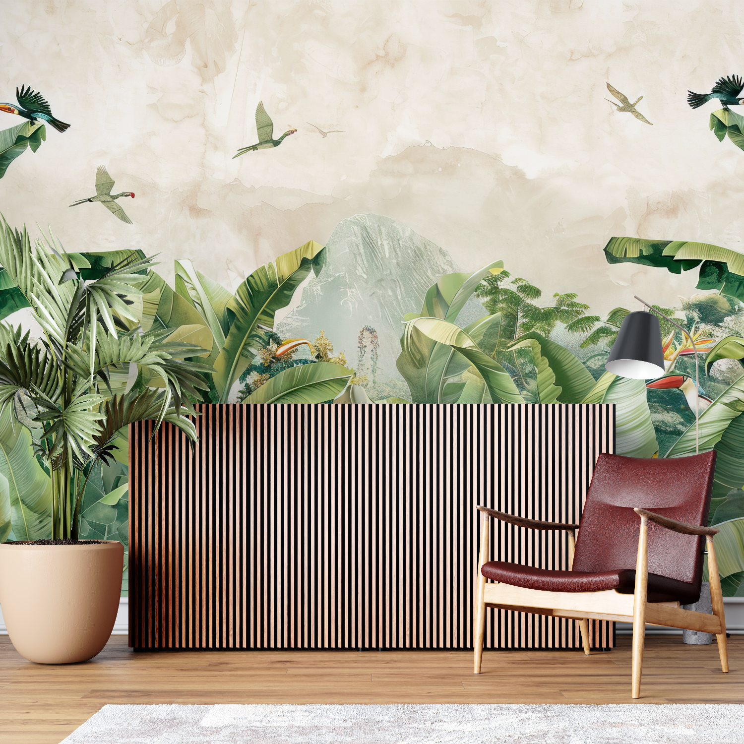 Watercolor Tropical Vibes Wallpaper | Murals Wallpaper