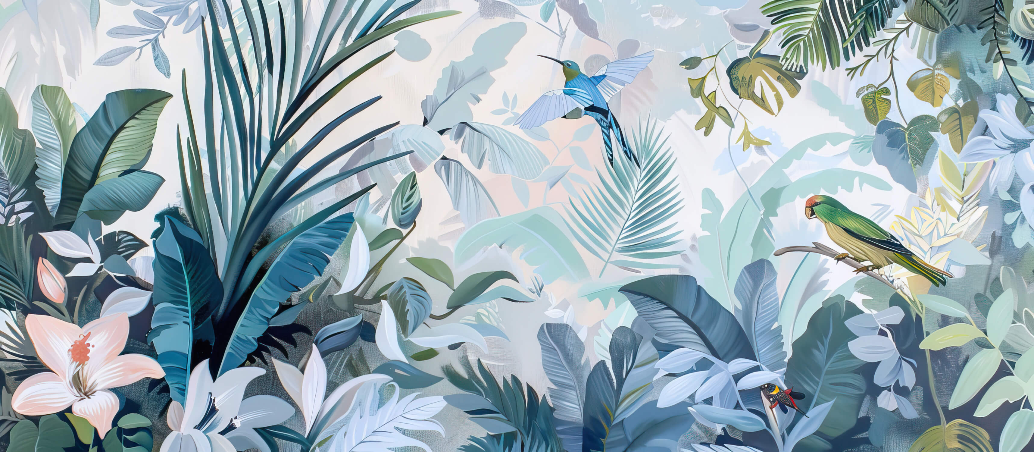 Blue Jungle Wallpaper | Murals Wallpaper