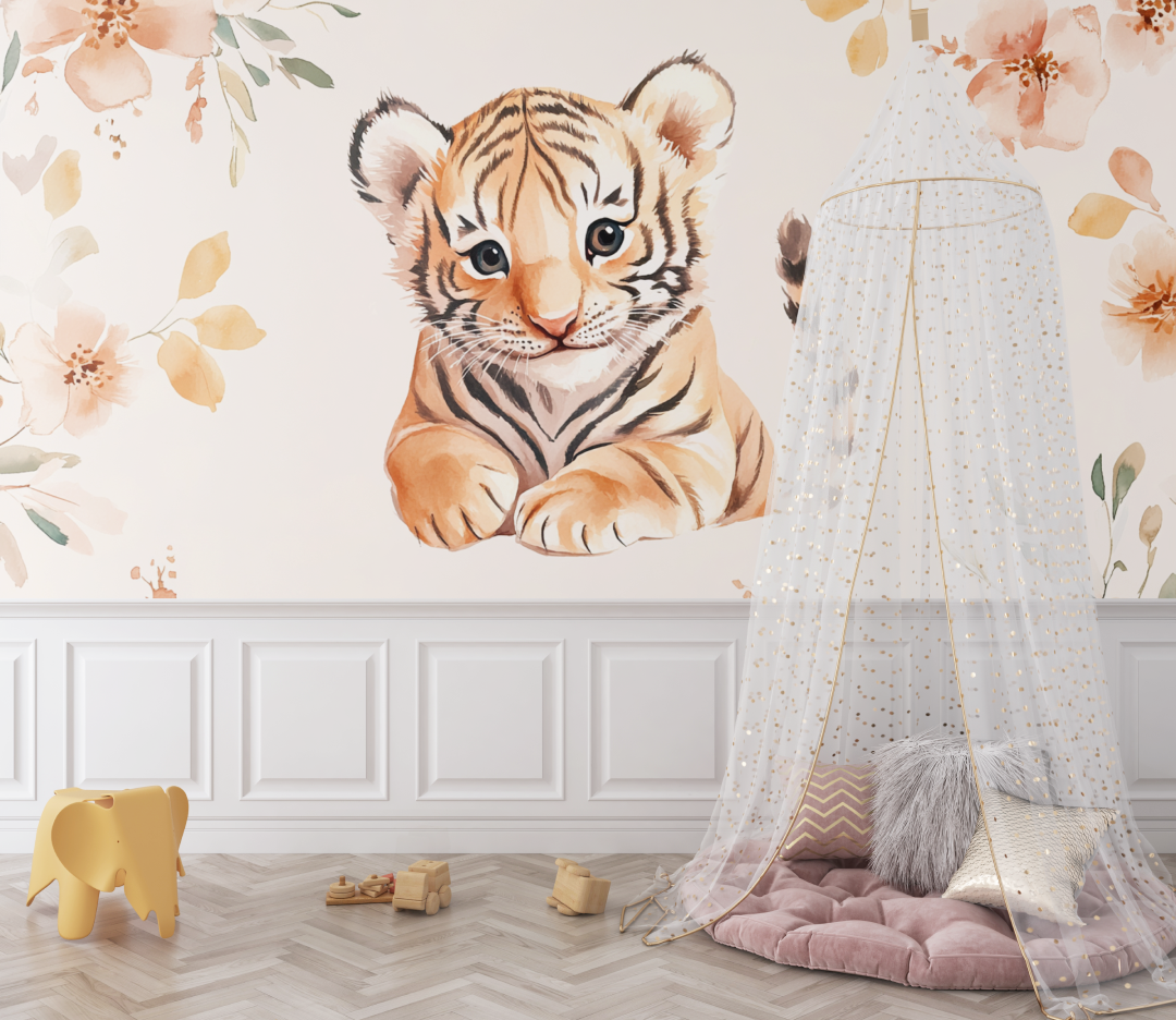 Pastel Tiger Wallpaper | Murals Wallpaper