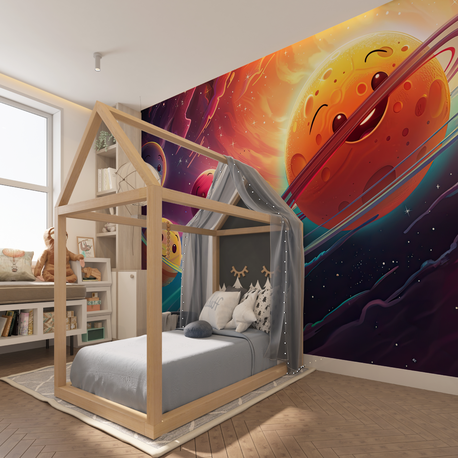 Papier-Malerei Raum und Galaxie – Zimmer Spiderman