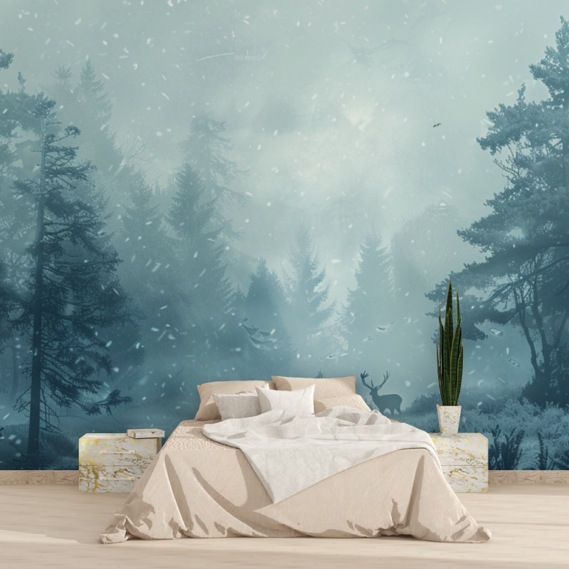 Deer & Scandinavian Wallpaper | Murals Wallpaper