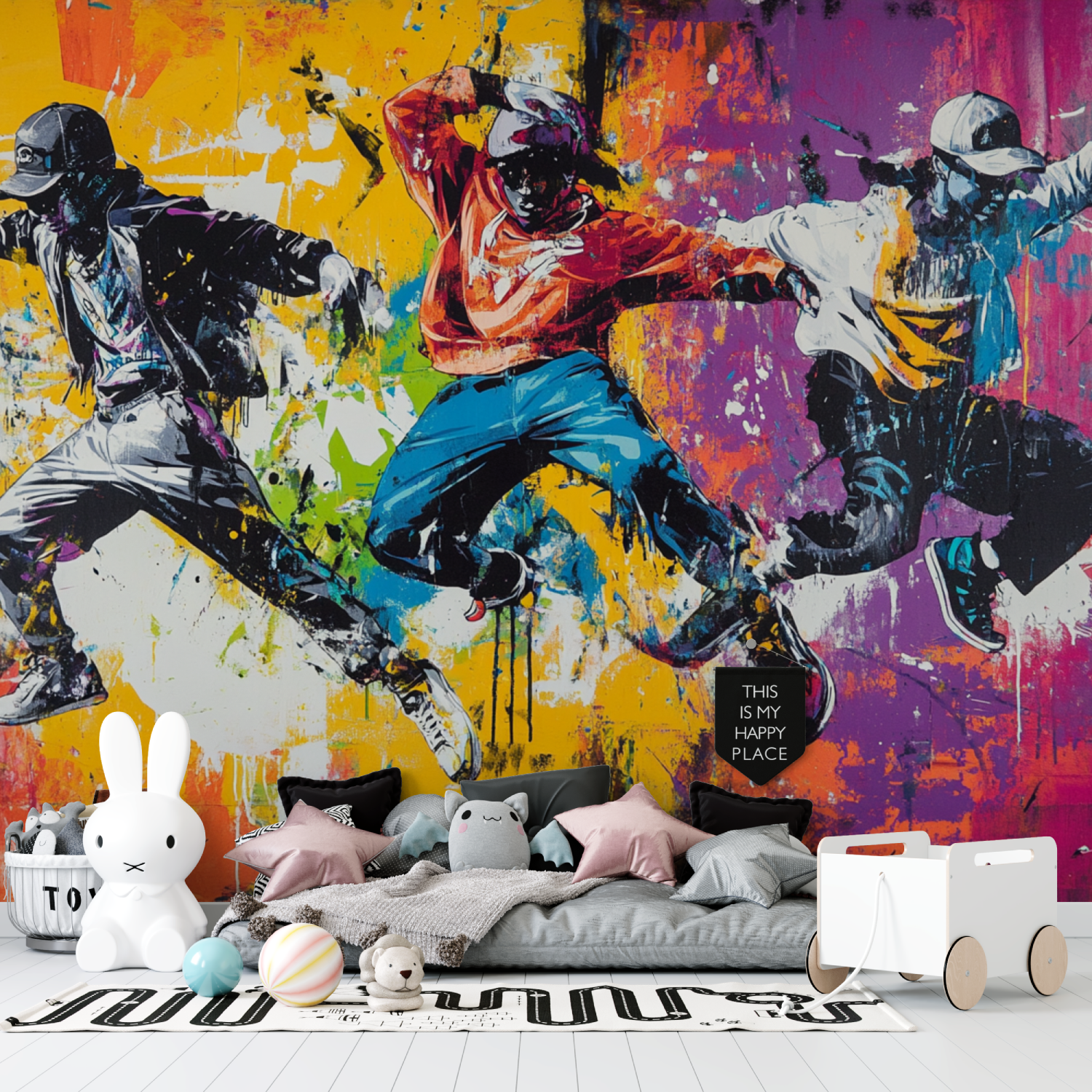 Freestyle Hip-Hop-Hintergrundbild | Wandbild-Hintergrundbild