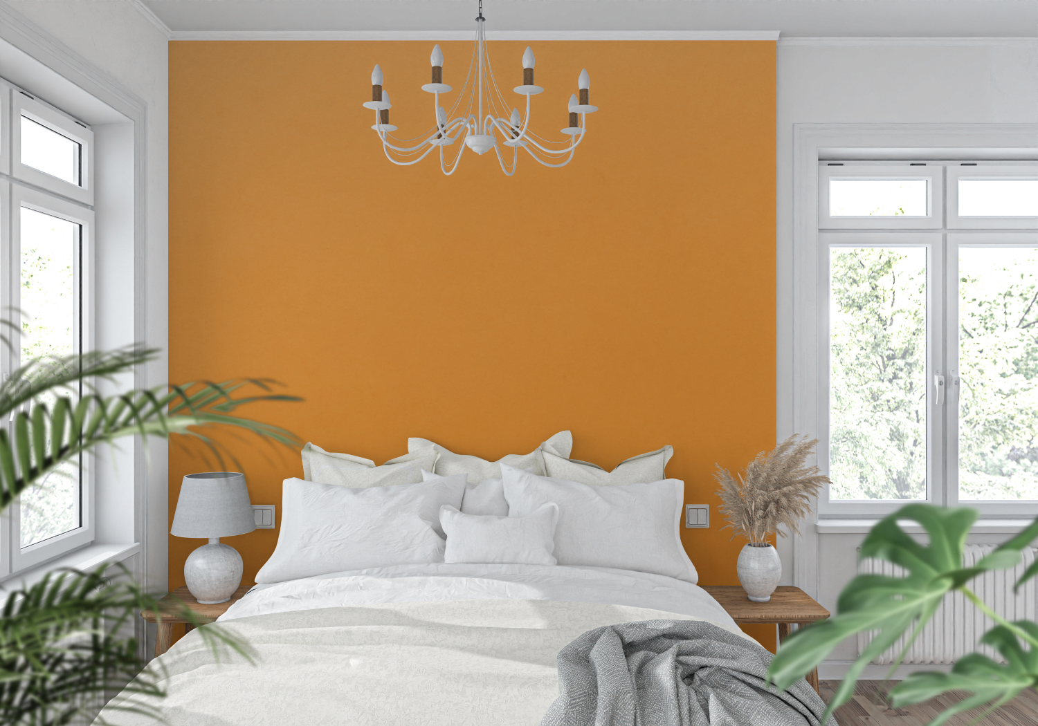 Solid Orange Wallpaper | Murals Wallpaper