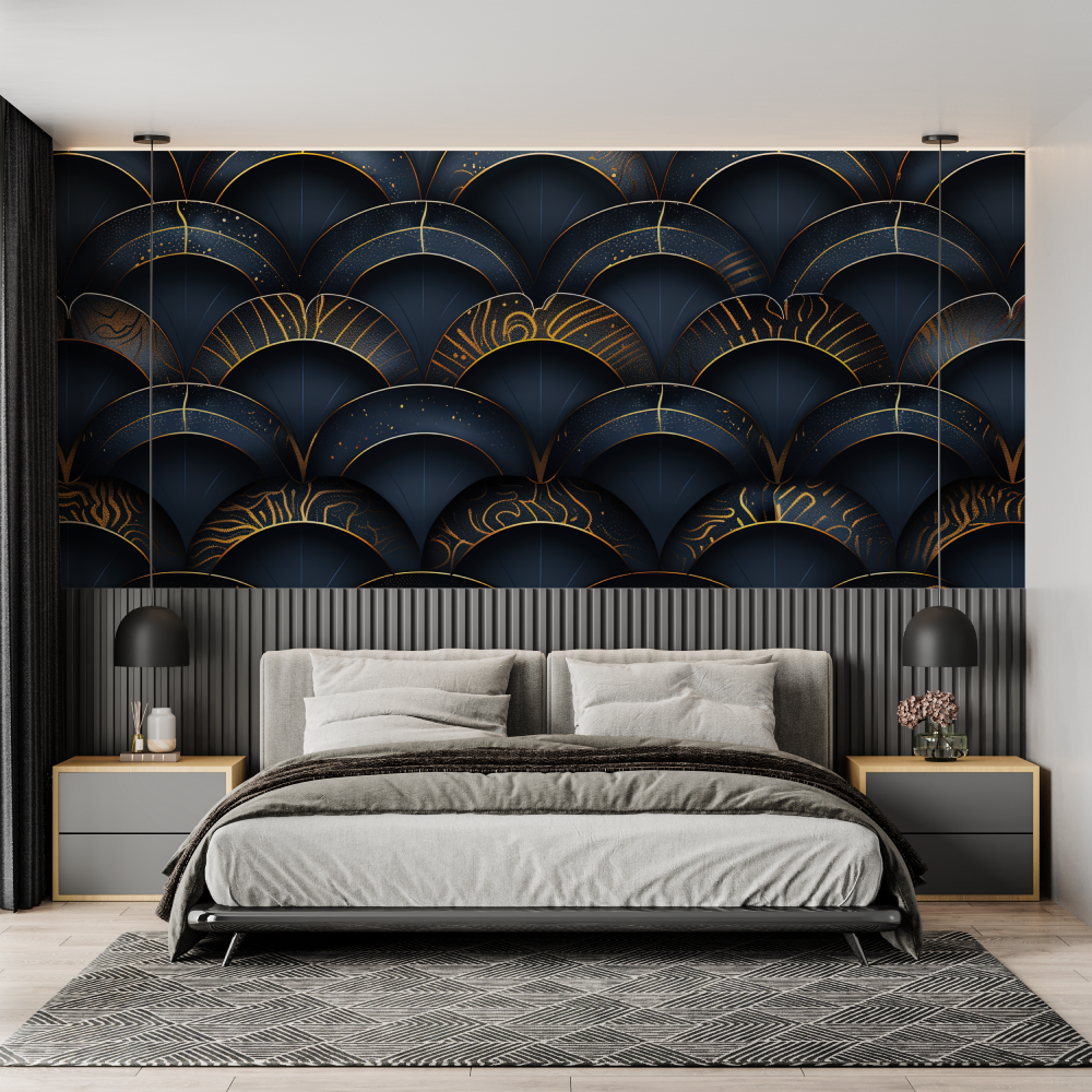 Electric Storm Art Deco Wallpaper | Murals Wallpaper