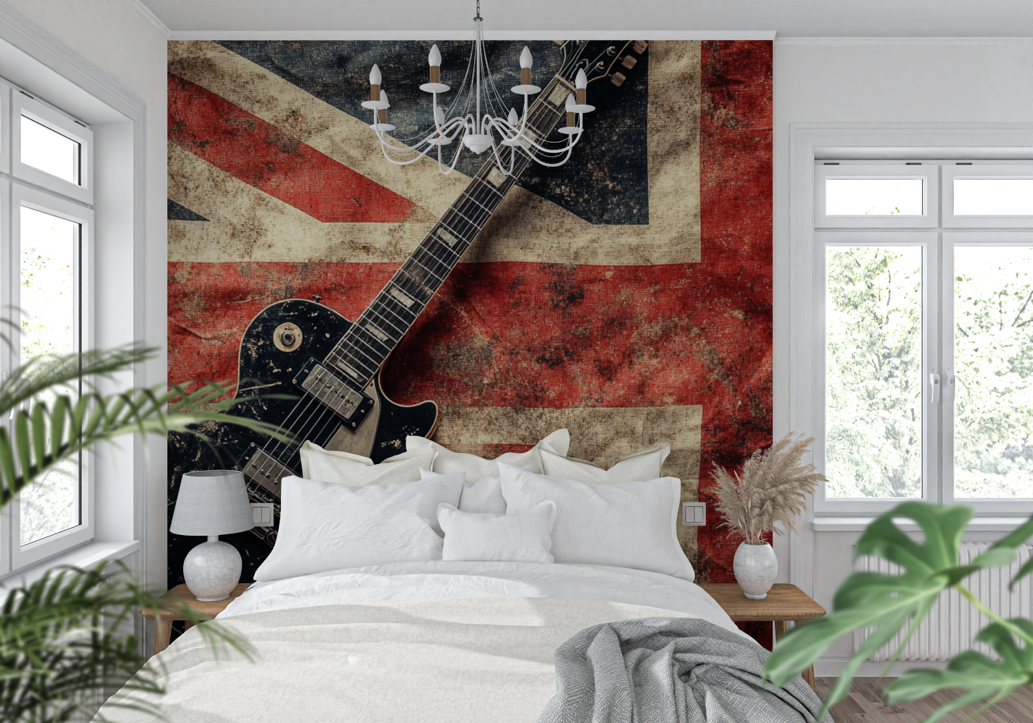 Union Jack Guitar Wallpaper | Murals Wallpaper