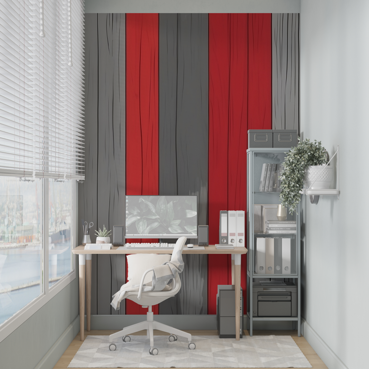 Red Wood Effect Wallpaper | Murals Wallpaper