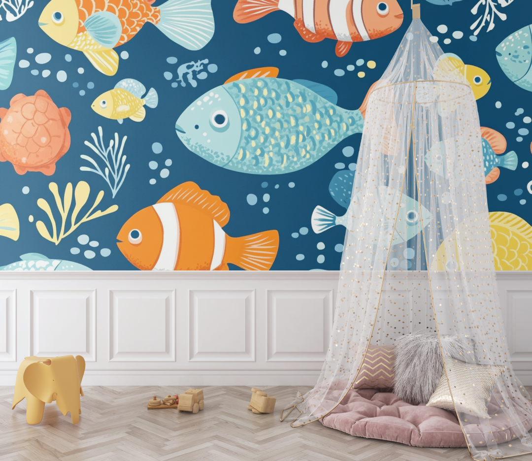 Joyful Marine Pattern Wallpaper | Murals Wallpaper