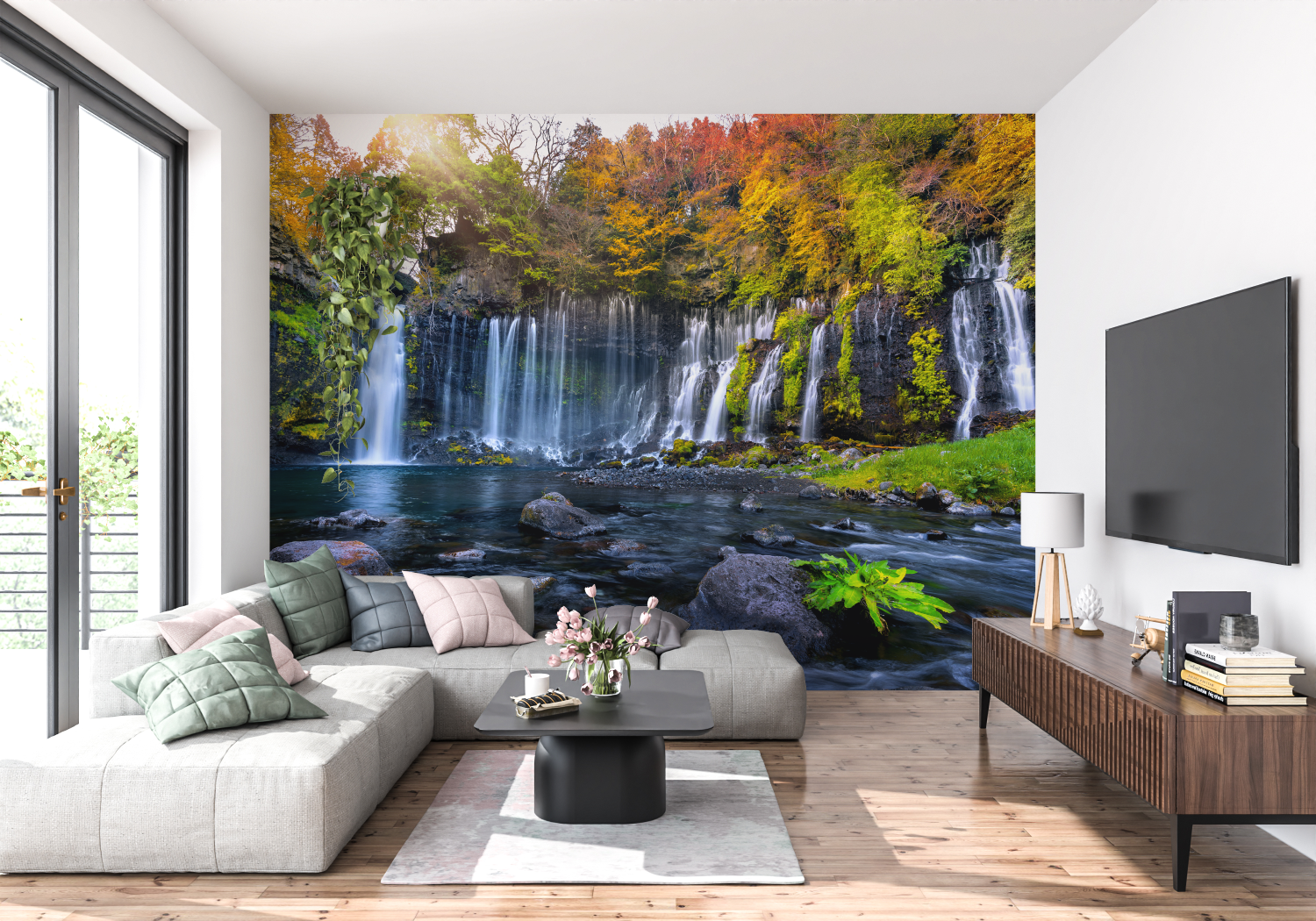 Winter Waterfall Wallpaper | Murals Wallpaper