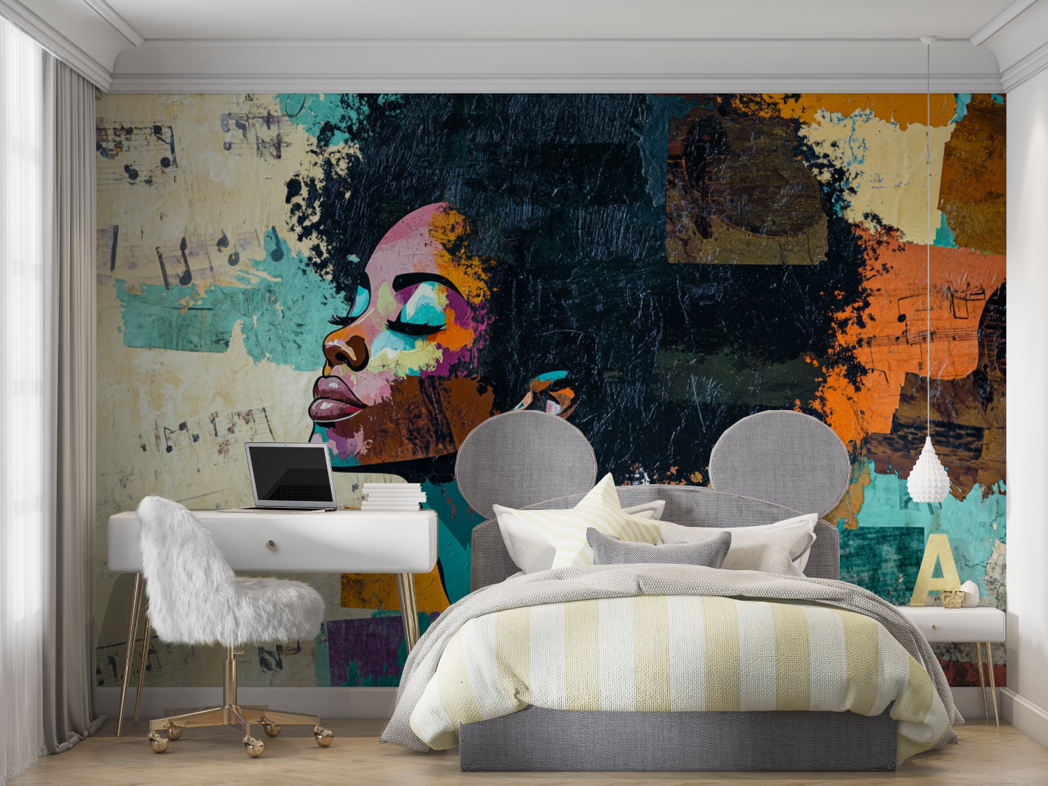 Afro Cut Wallpaper | Murals Wallpaper