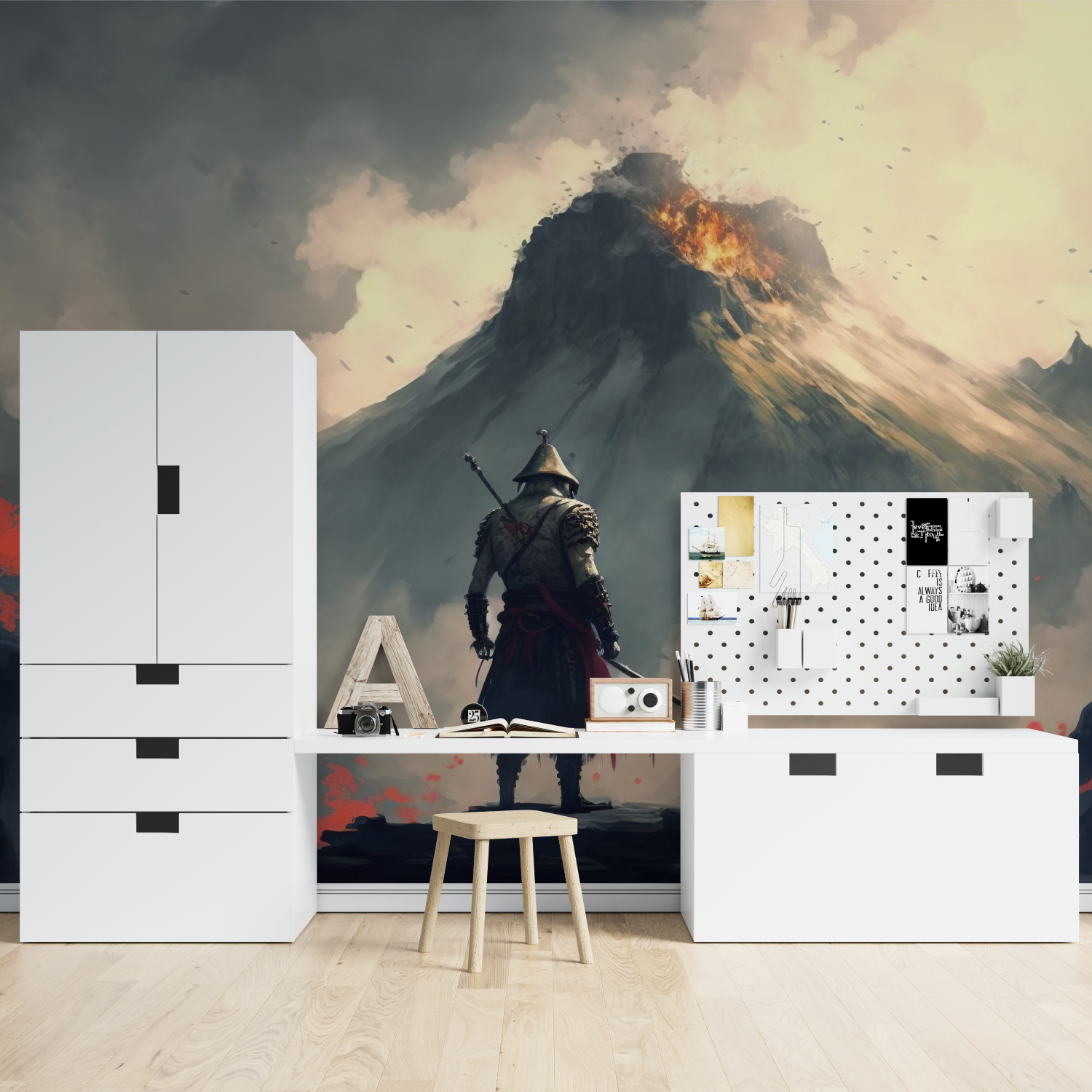 Samurai and Mountain Wallpaper | Murals Wallpaper