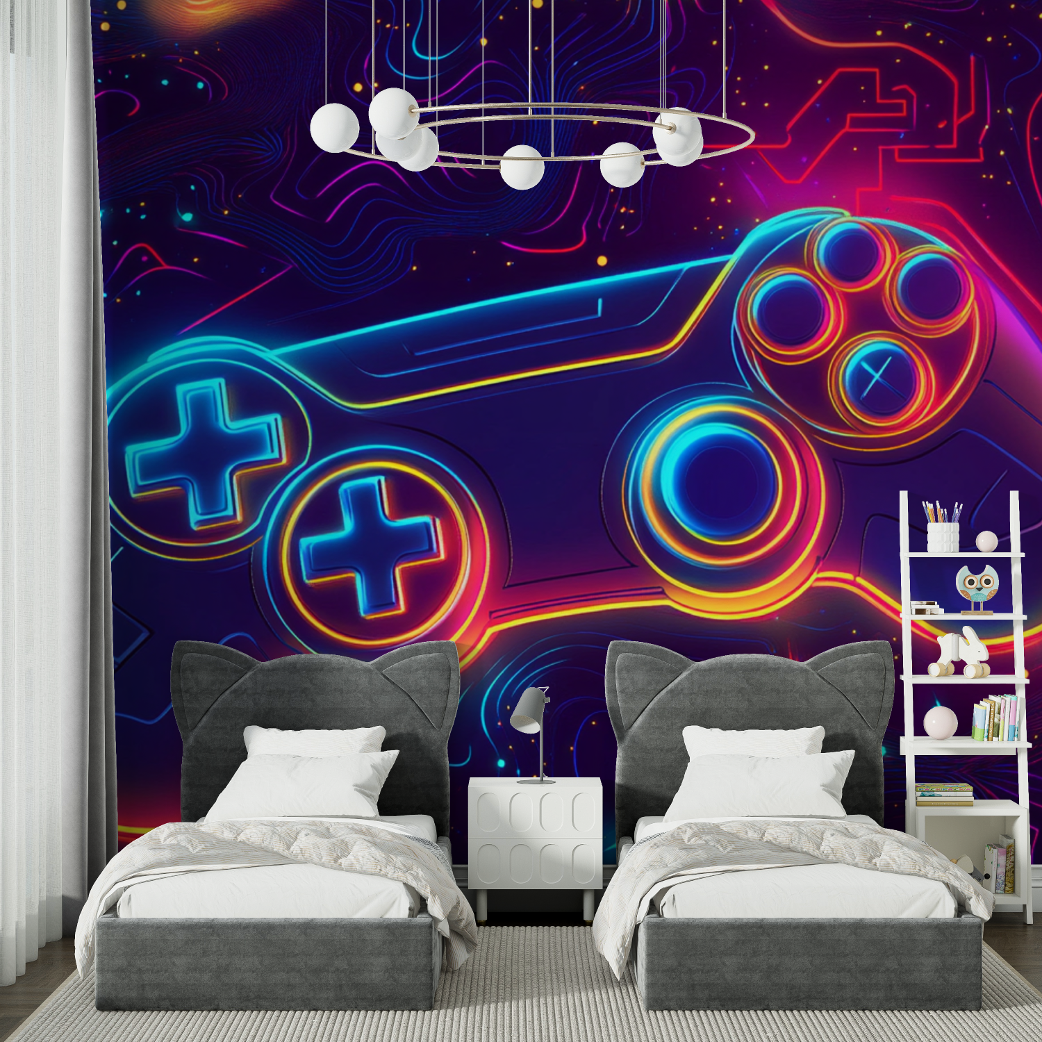 Neon Cyber Control Wallpaper | Murals Wallpaper