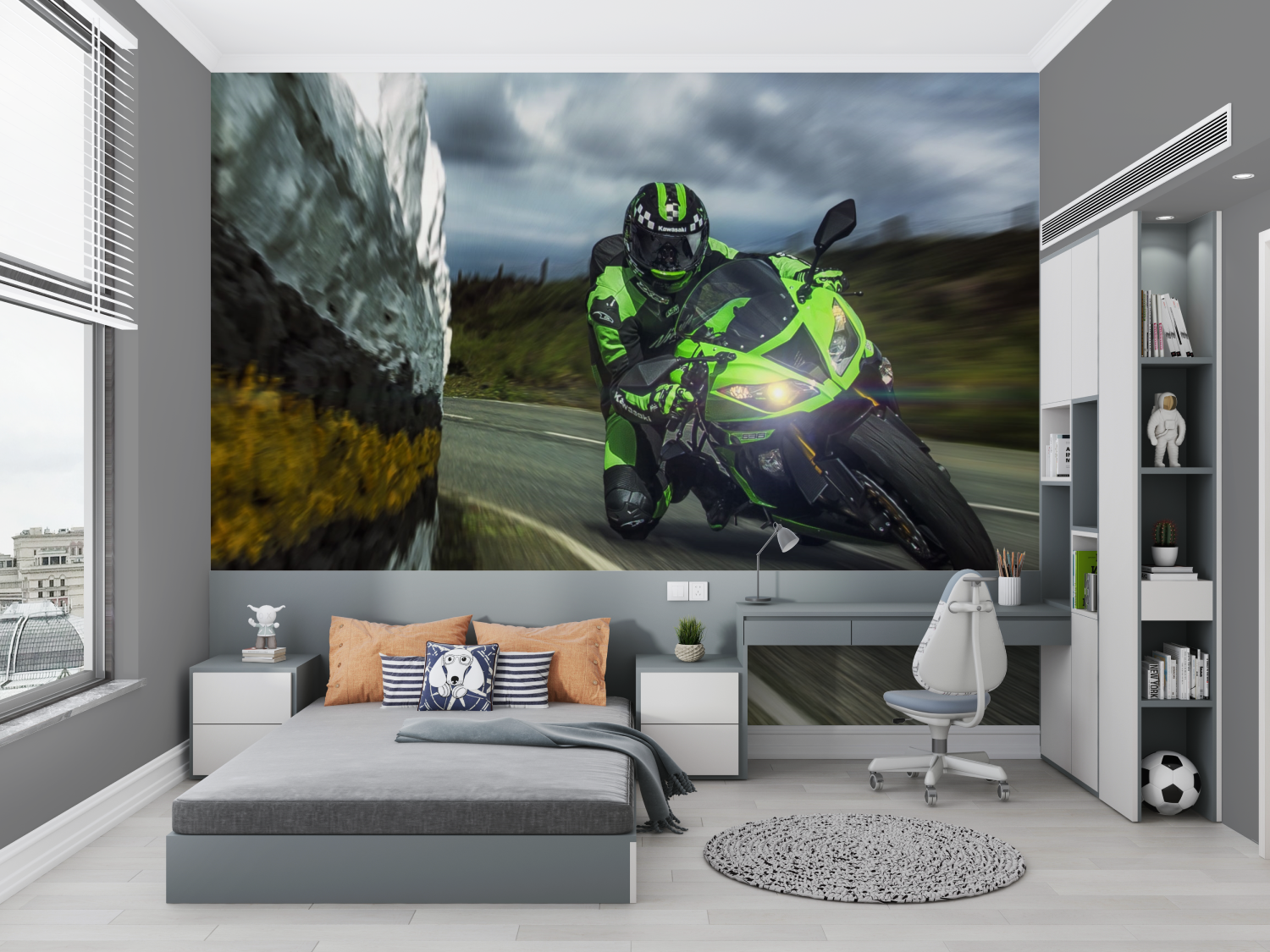 Kawasaki Motorcycle Wallpaper | Murals Wallpaper