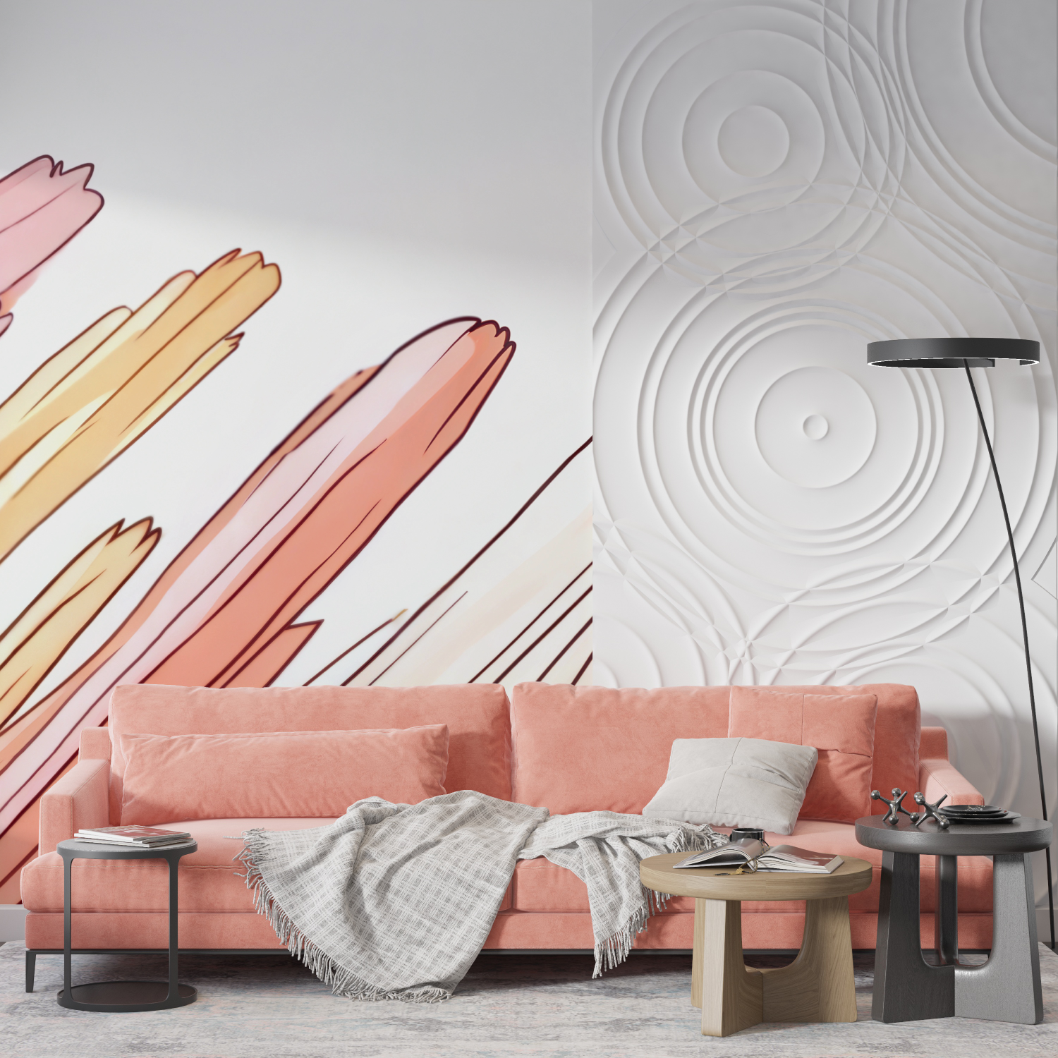 Watercolor Abstract Lines Wallpaper | Murals Wallpaper