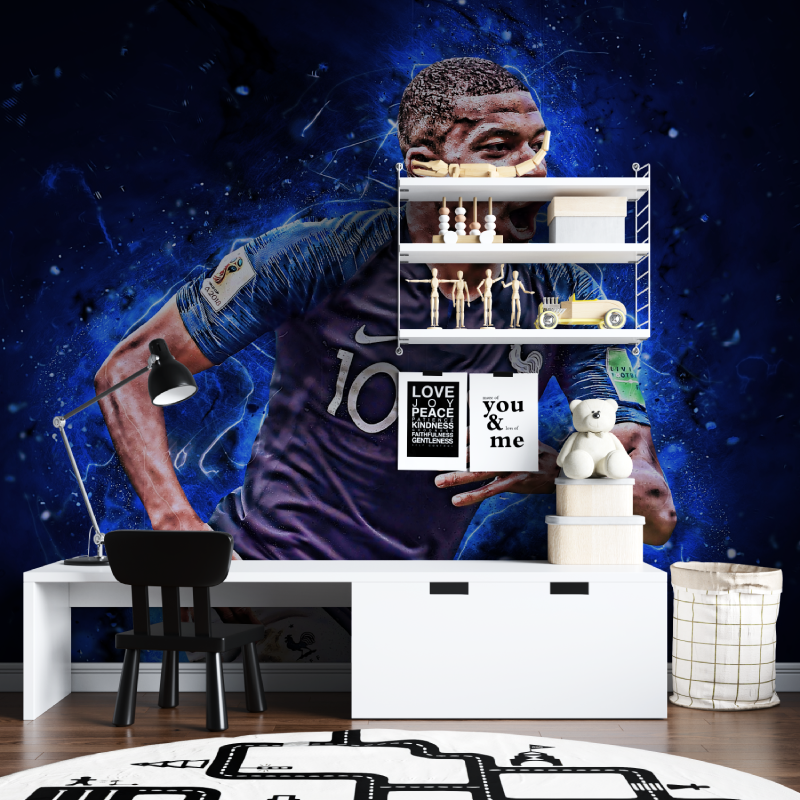 Boys' Room Wallpaper 10-Year-Old Soccer Mbappé | Murals Wallpaper