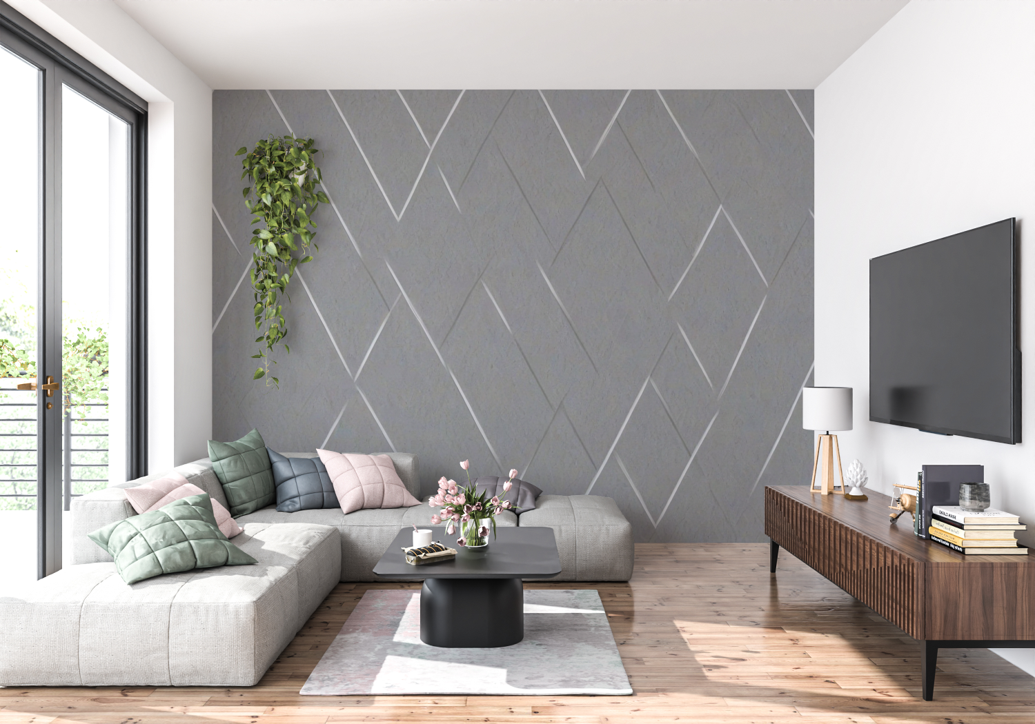 Light Gray Wallpaper Pattern | Murals Wallpaper