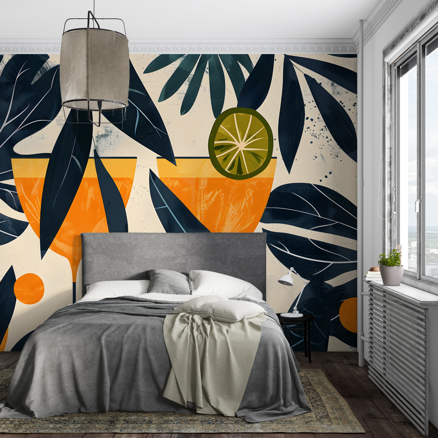 Orange Cocktail Tapete | Wandtapete