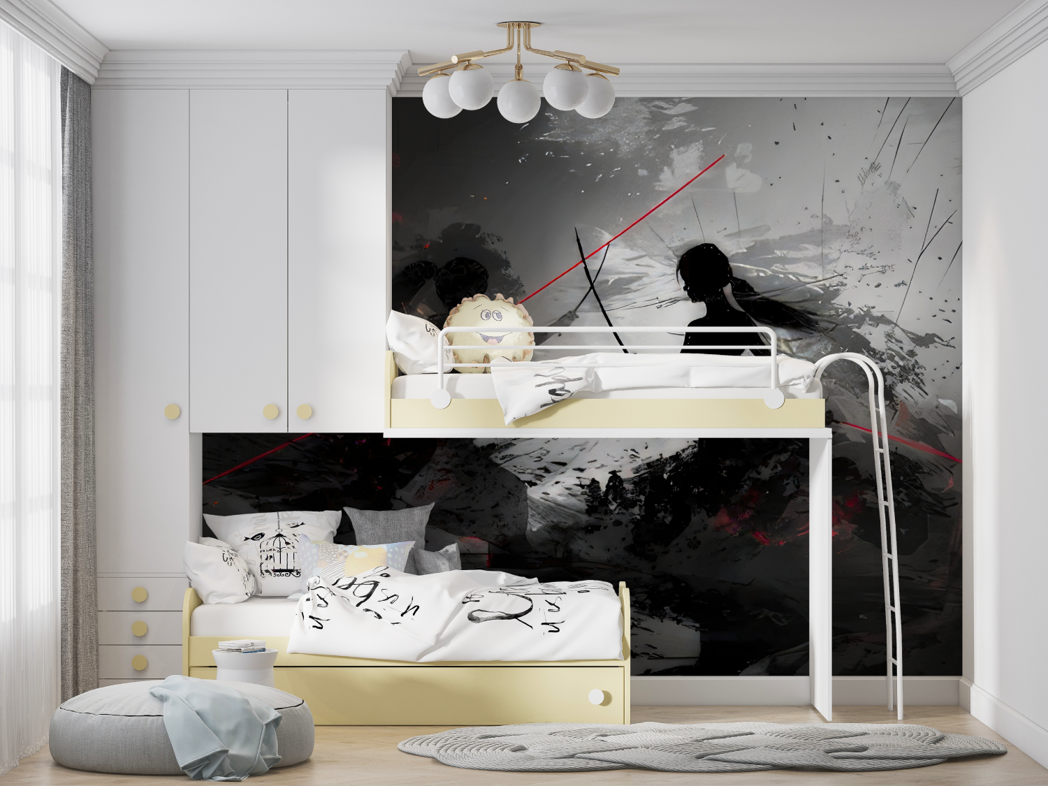 Anime Combat Design Wallpaper | Murals Wallpaper