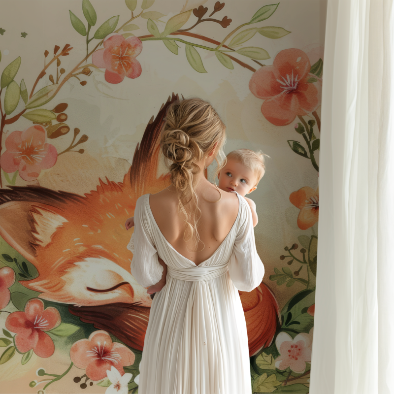 Fox Crown Flower Wallpaper | Murals Wallpaper