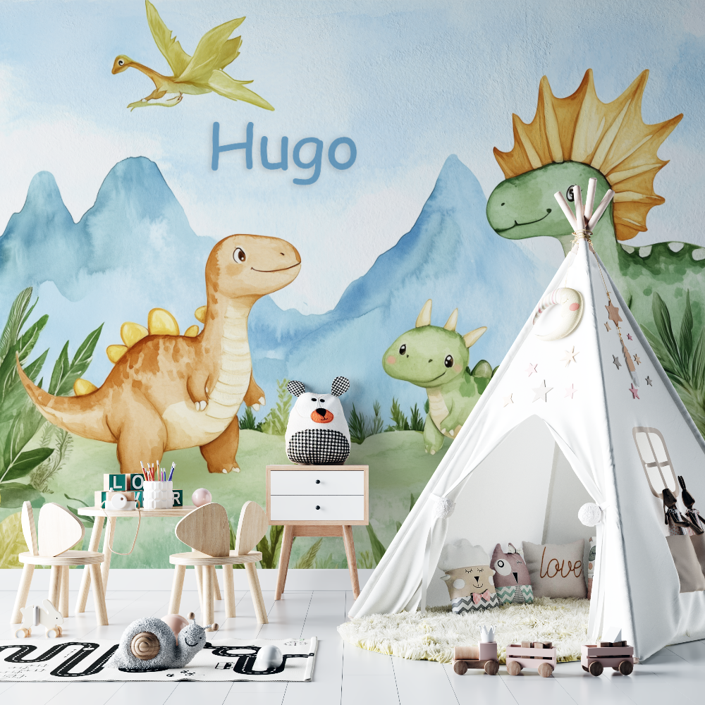 Dinosaur Family Name Wallpaper | Murals Wallpaper
