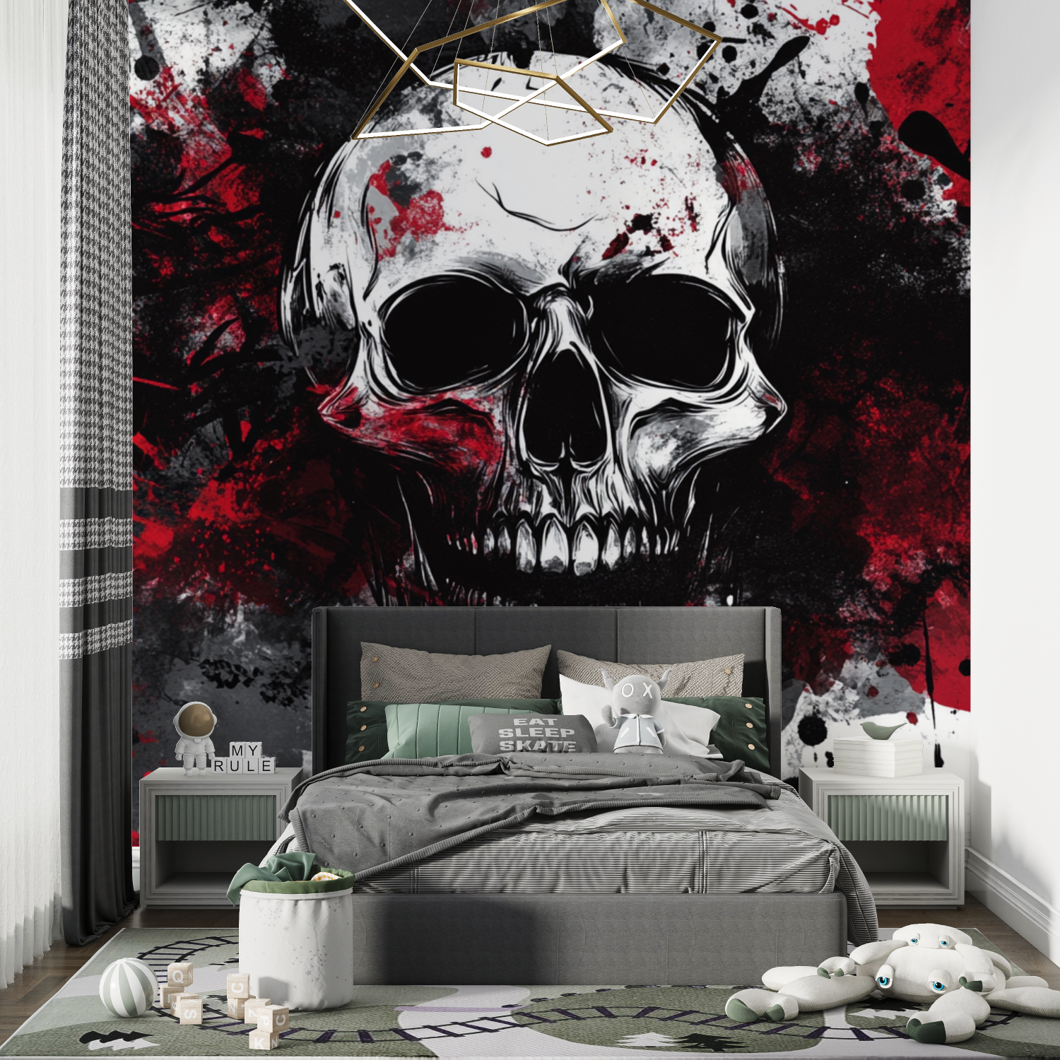Gaming Skull Console Wallpaper | Murals Wallpaper