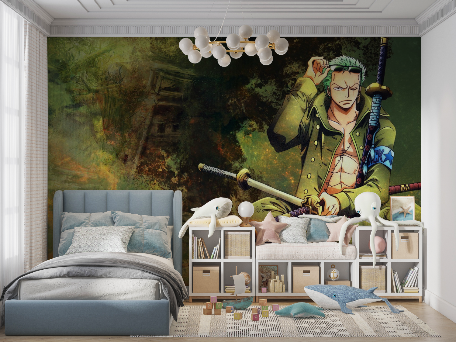 One Piece Zoro Green Wallpaper | Murals Wallpaper