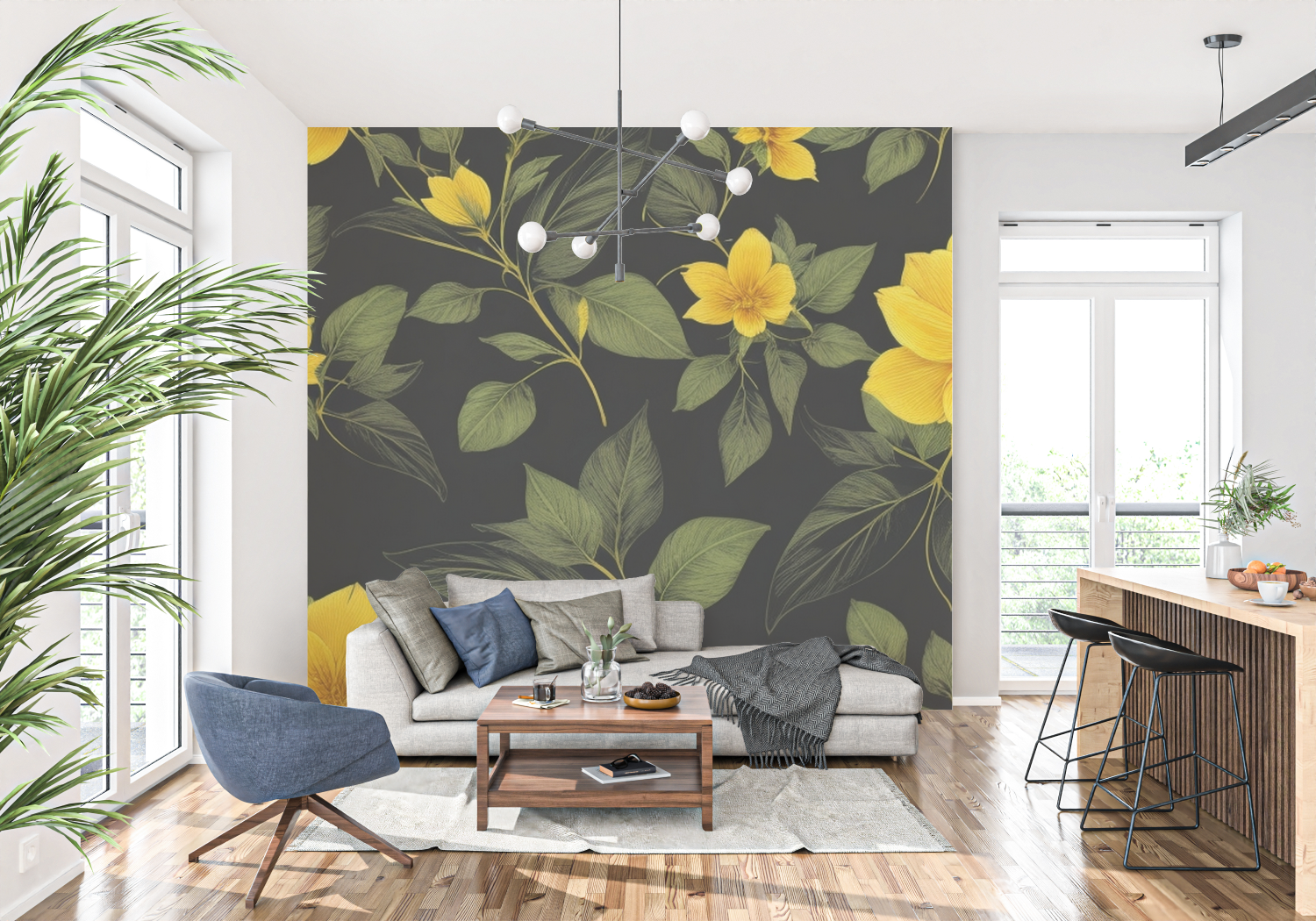Black and Yellow Wallpaper | Murals Wallpaper