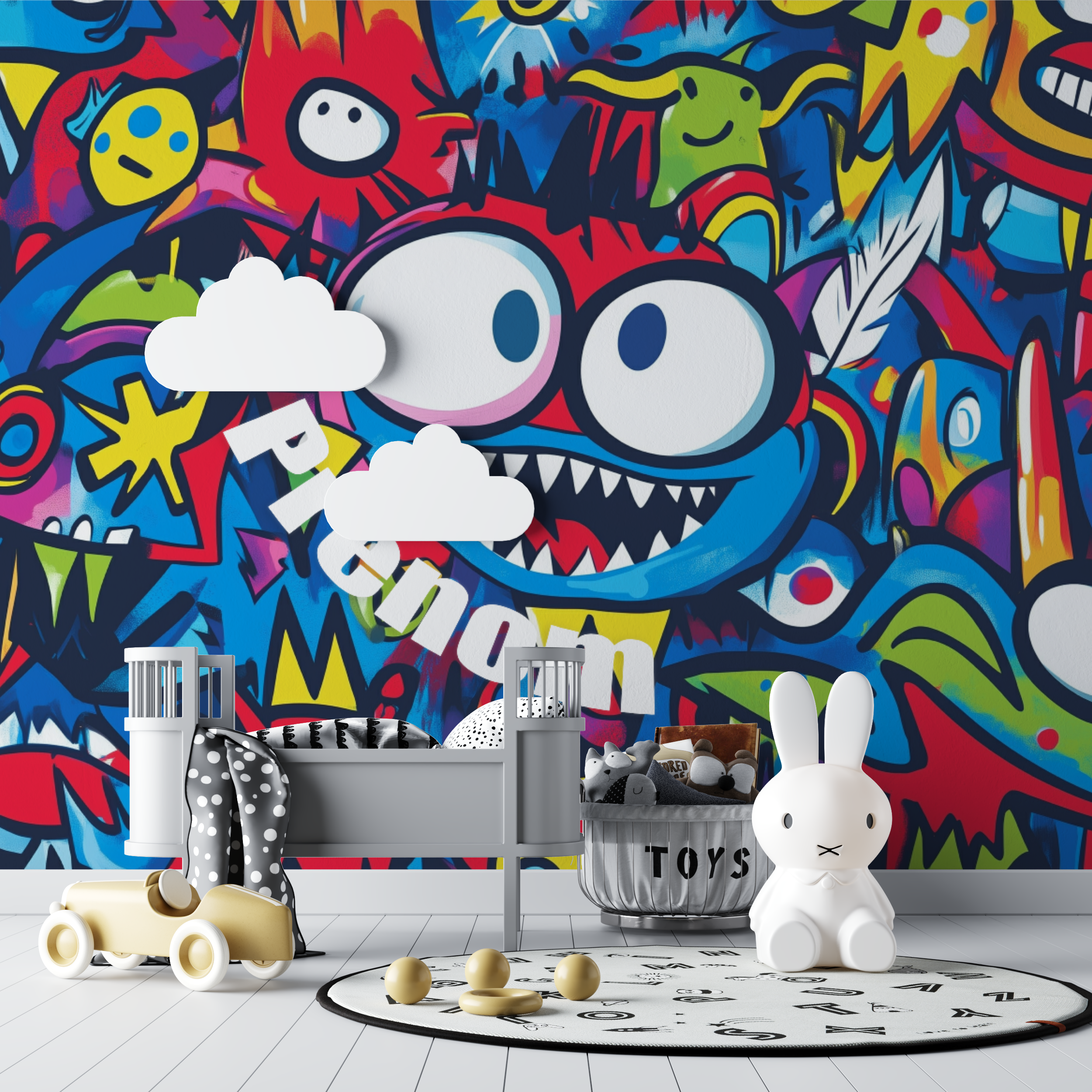 Graffiti Namens-Tapete für Jungen | Murals Wallpaper