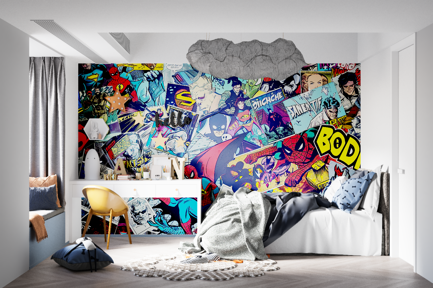 Papier Peint Panoramique Chambre Ado Garçon - Panoramawand