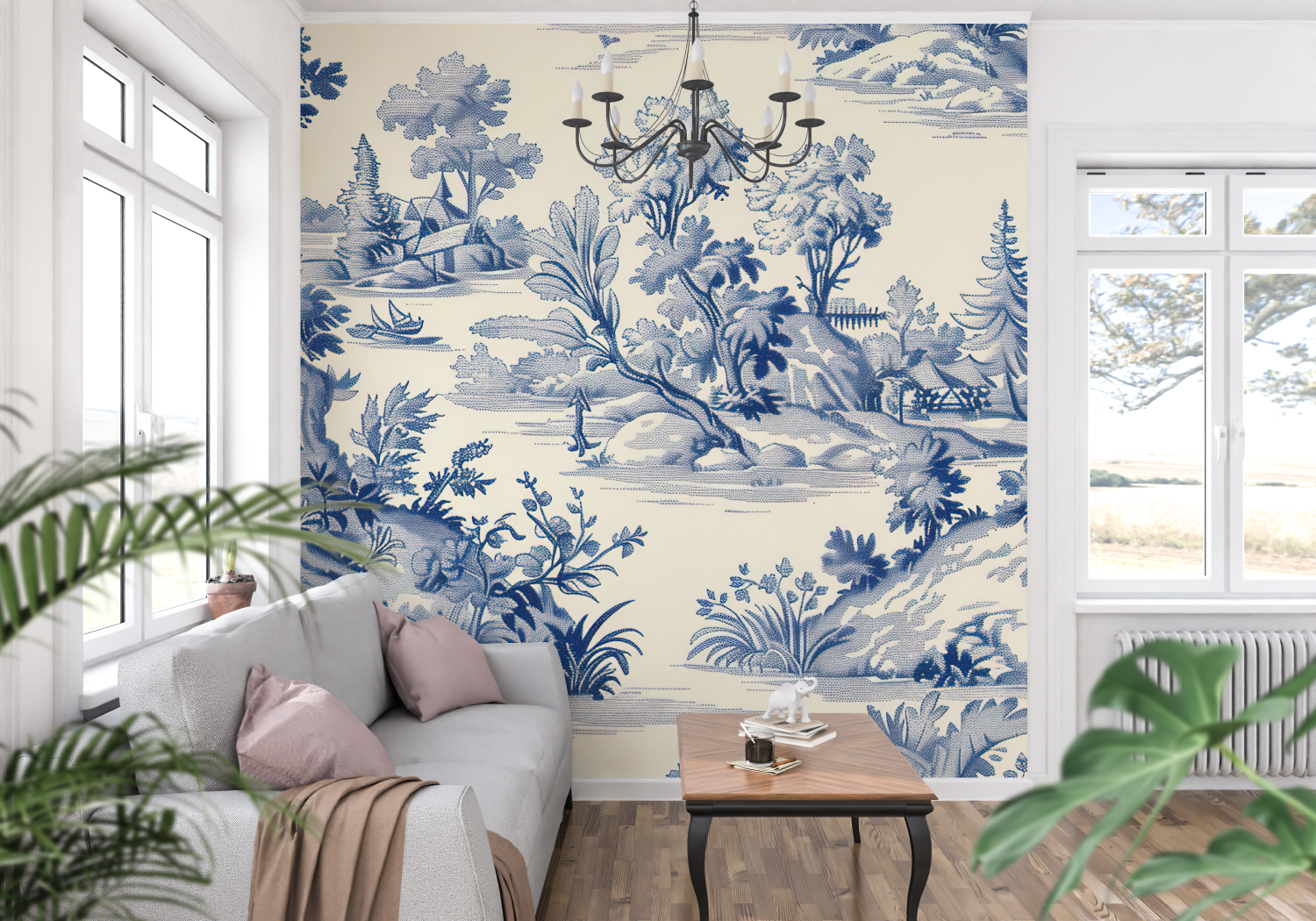 Toile de Jouy Wallpaper | Murals Wallpaper