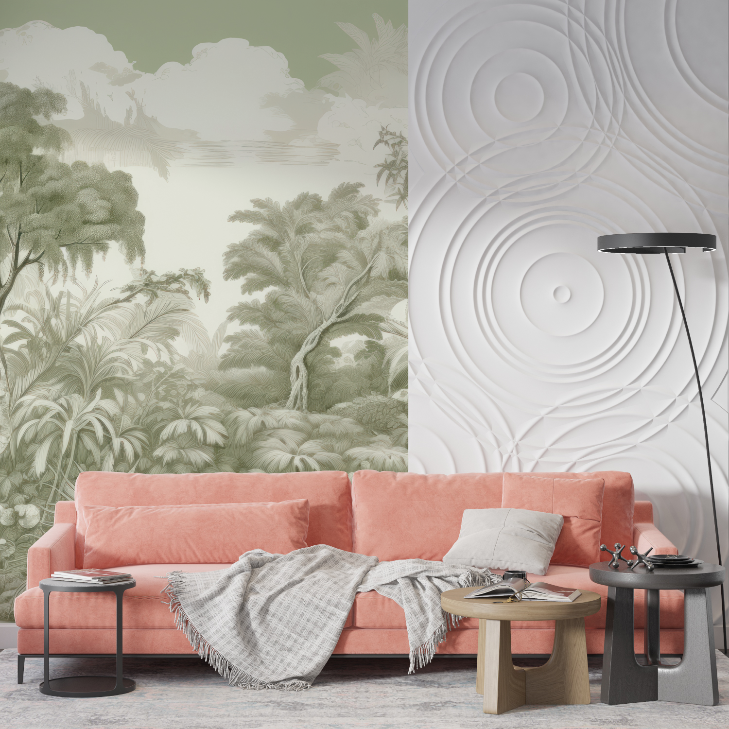 Limettengrüne Tapete | Wandtapeten