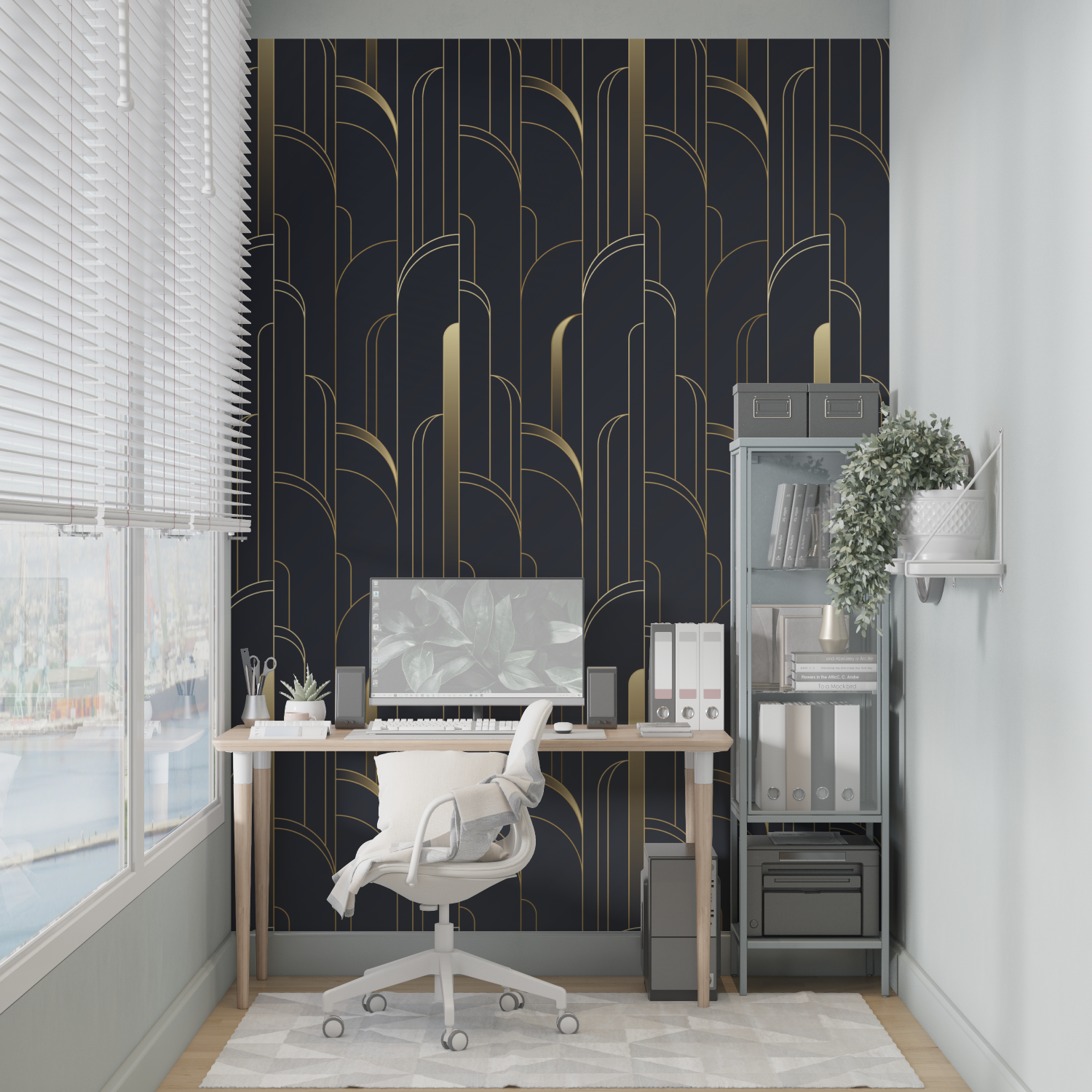 Art Deco Black Wallpaper | Murals Wallpaper