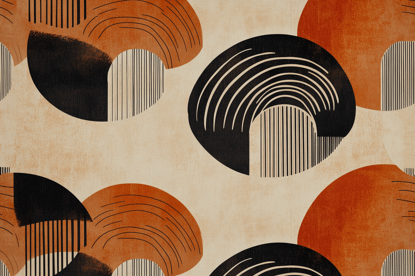 Vintage Abstract Terracotta Wallpaper | Murals Wallpaper