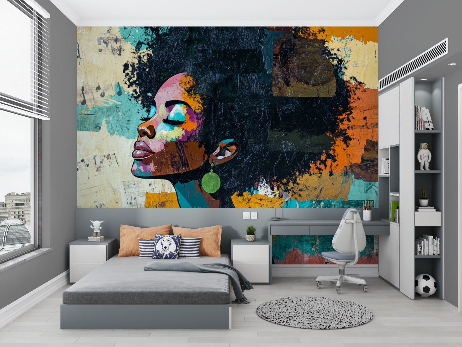Afro Cut Wallpaper | Murals Wallpaper