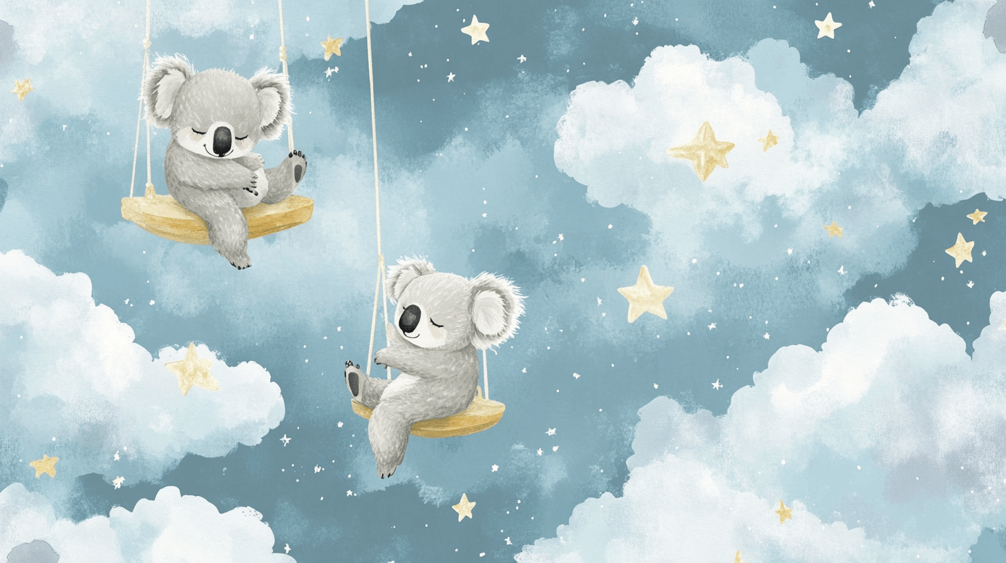 Floating Koala Wallpaper in the Sky | Murals Wallpaper
