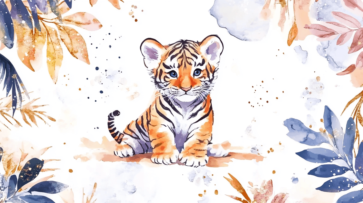 Tiger Wallpaper and Enchanted Atmosphere | Murals Wallpaper