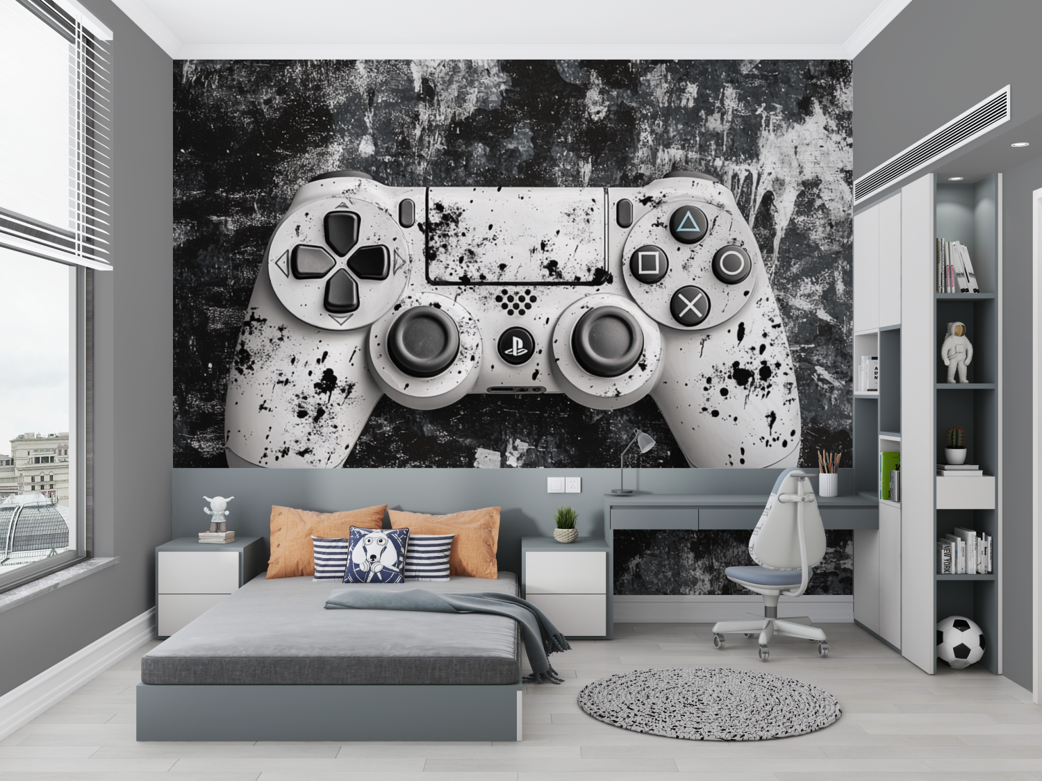 Gaming Console Gray Wallpaper | Murals Wallpaper