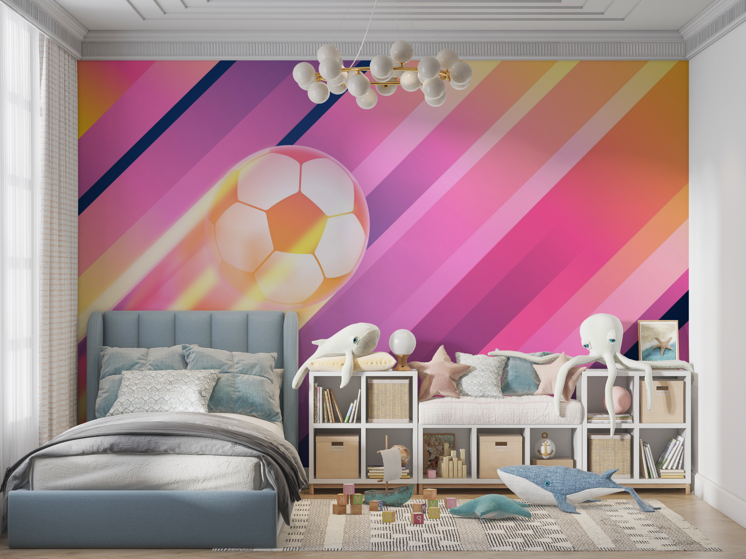 Mädchenfußball-Hintergrundbild | Wandbild-Hintergrundbild