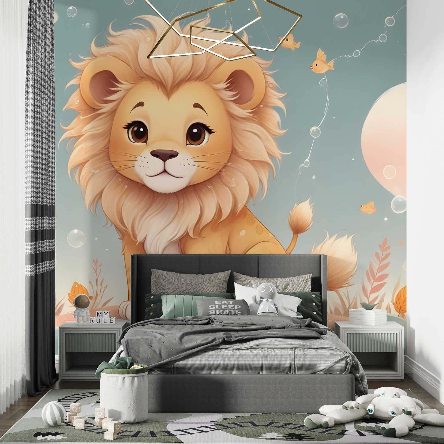 Lion Wallpaper for Kids | Murals Wallpaper
