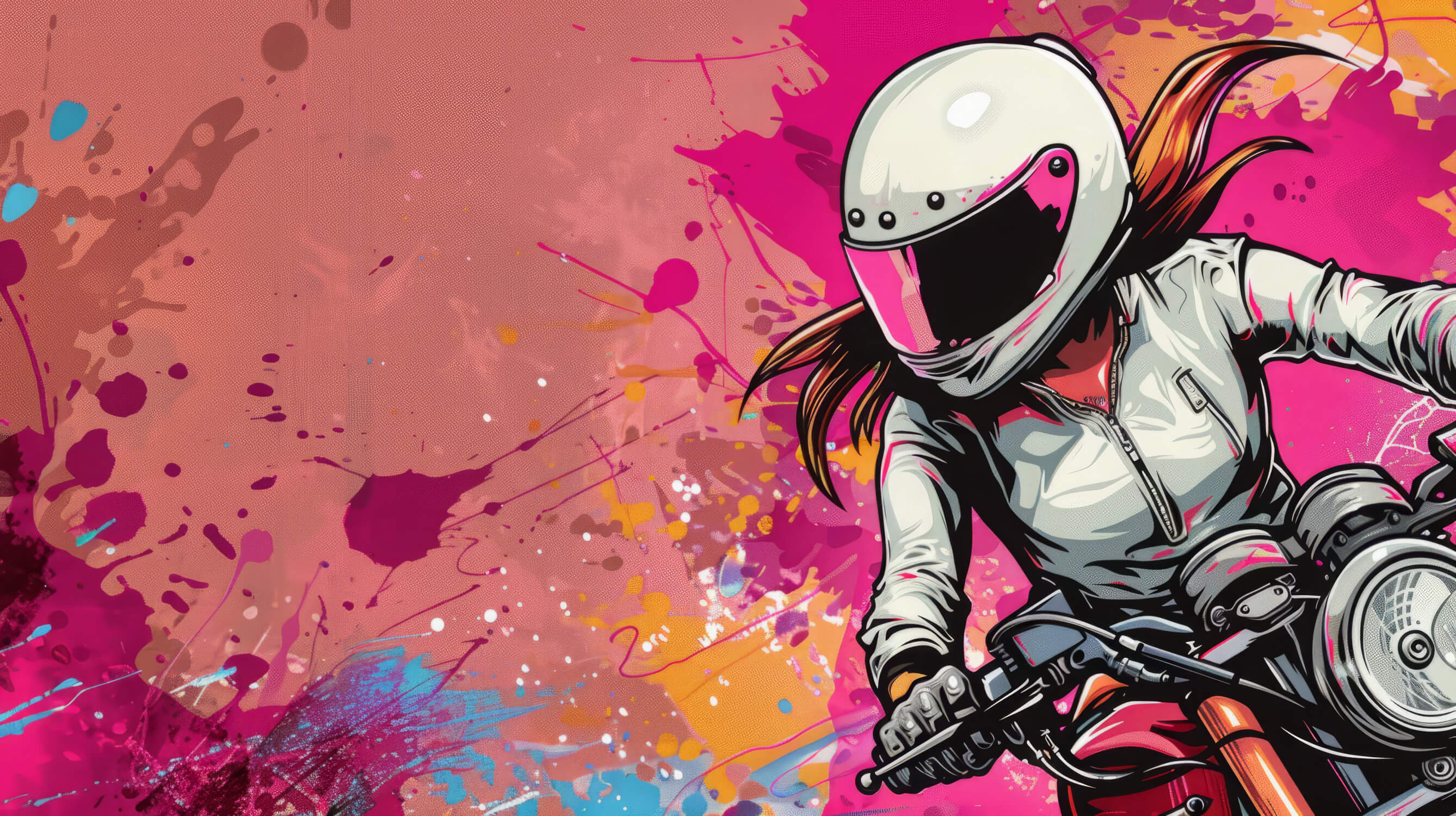 Girl Motorcycle Wallpaper | Murals Wallpaper