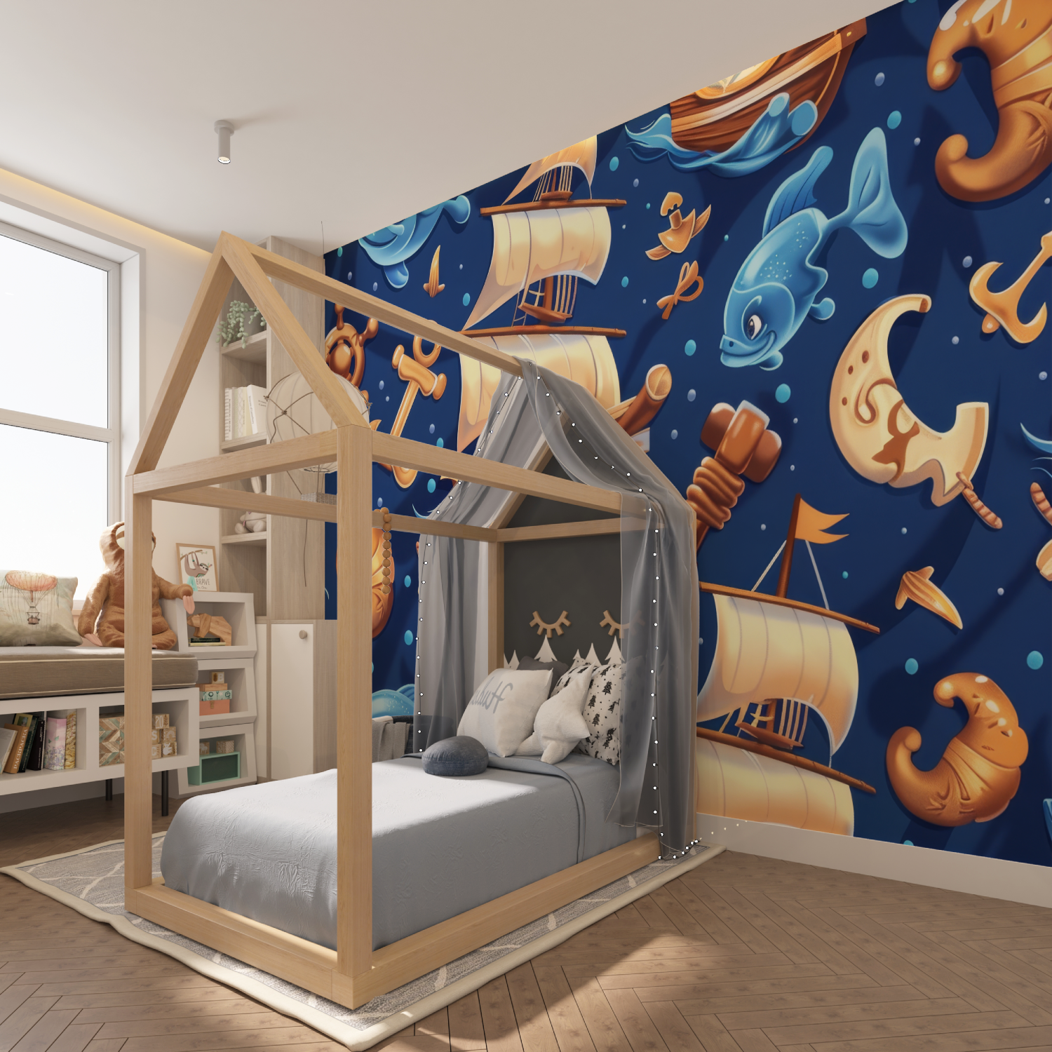 Teen Nautical Pattern Wallpaper | Murals Wallpaper
