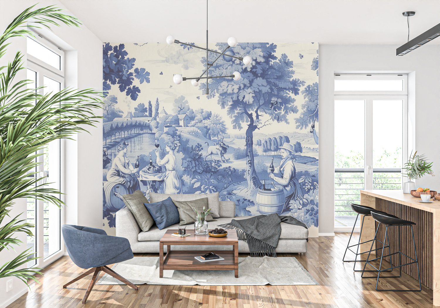 90s Toile de Jouy Wallpaper | Murals Wallpaper